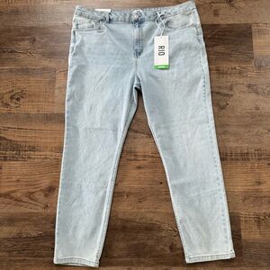 Refuge Jeans 15 Rio XL Stretch Mid Rise Push Up Denim 38 W 27 Inseam Light Wash